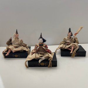 Vintage Japanese Hina Warrior Ceremony Dolls 1970's